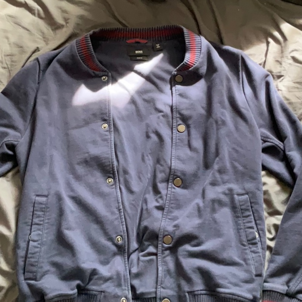Hugo Boss Navy Blue Bomber Jacket